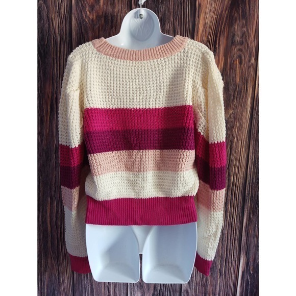 Carole Christian Striped Colorblock Sweater‎ Pullover Size Large - Picture 3 of 5